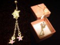 Piercing de Umbigo Corrente Estrela lilás	